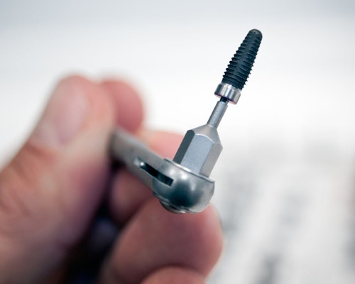 Closeup of dental implant